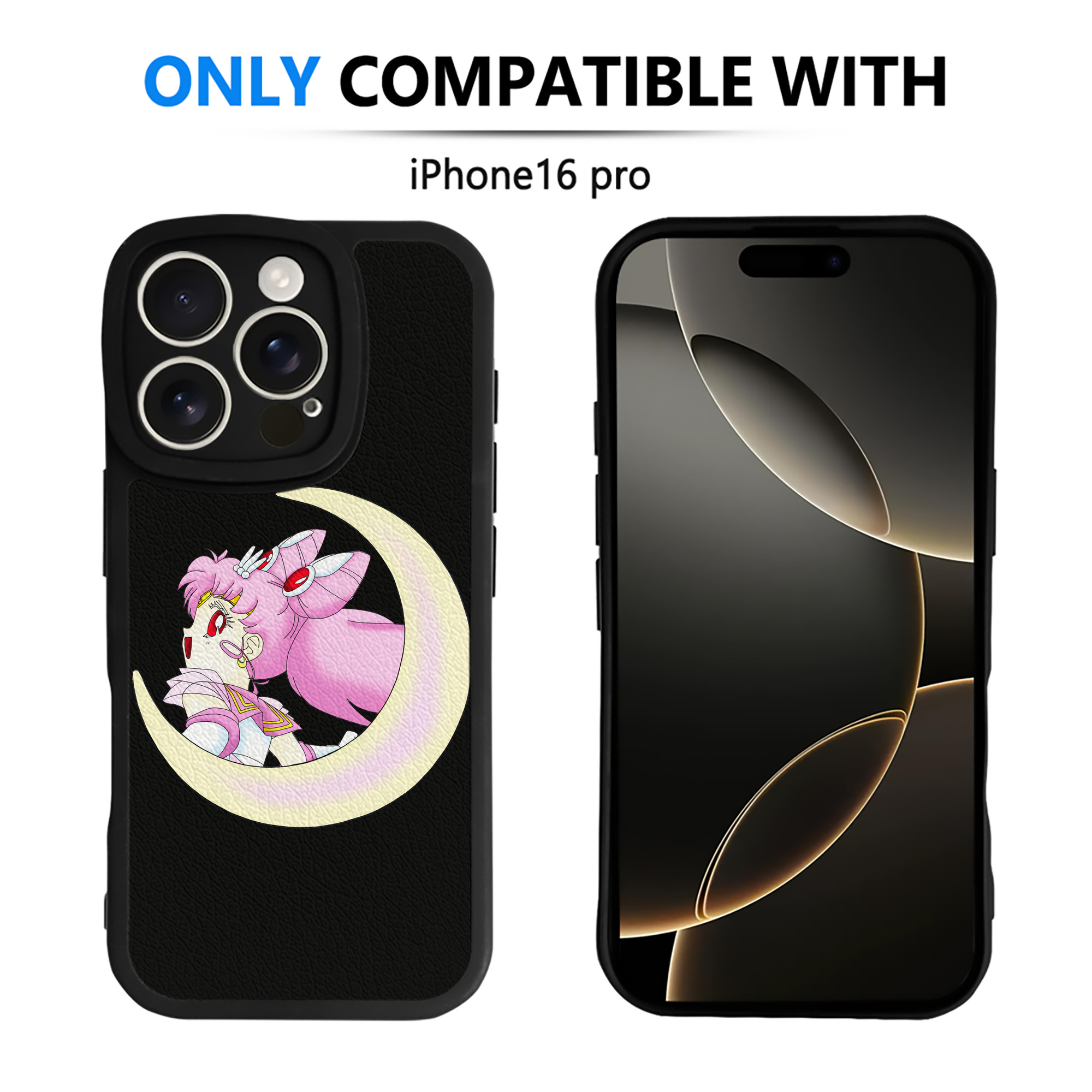 （画像用） 美少女戦士セーラームーン ちびうさ Sailor Moon Chibiusa Tsukino Usagi Small Lady Serenity 【iPhone 16シリーズ対応】シリコンスマホケース（レザー調） 材質：シリコン
